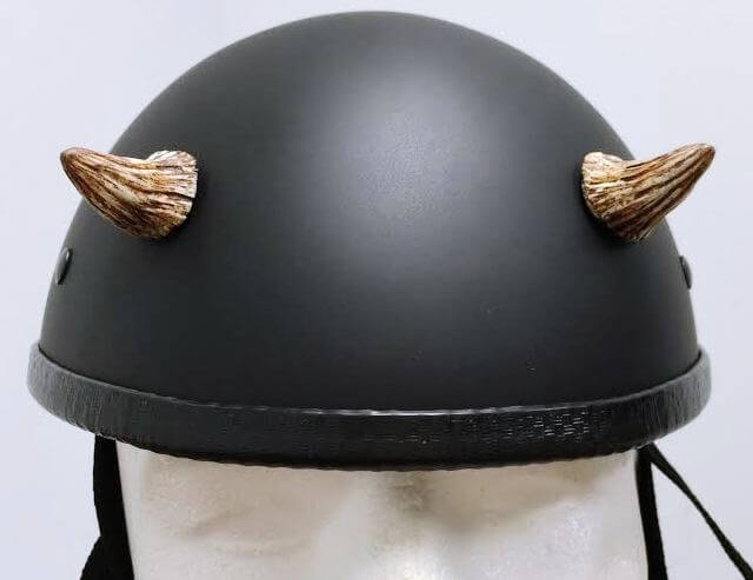 Small Bone Motorcycle Helmet Devil Horns