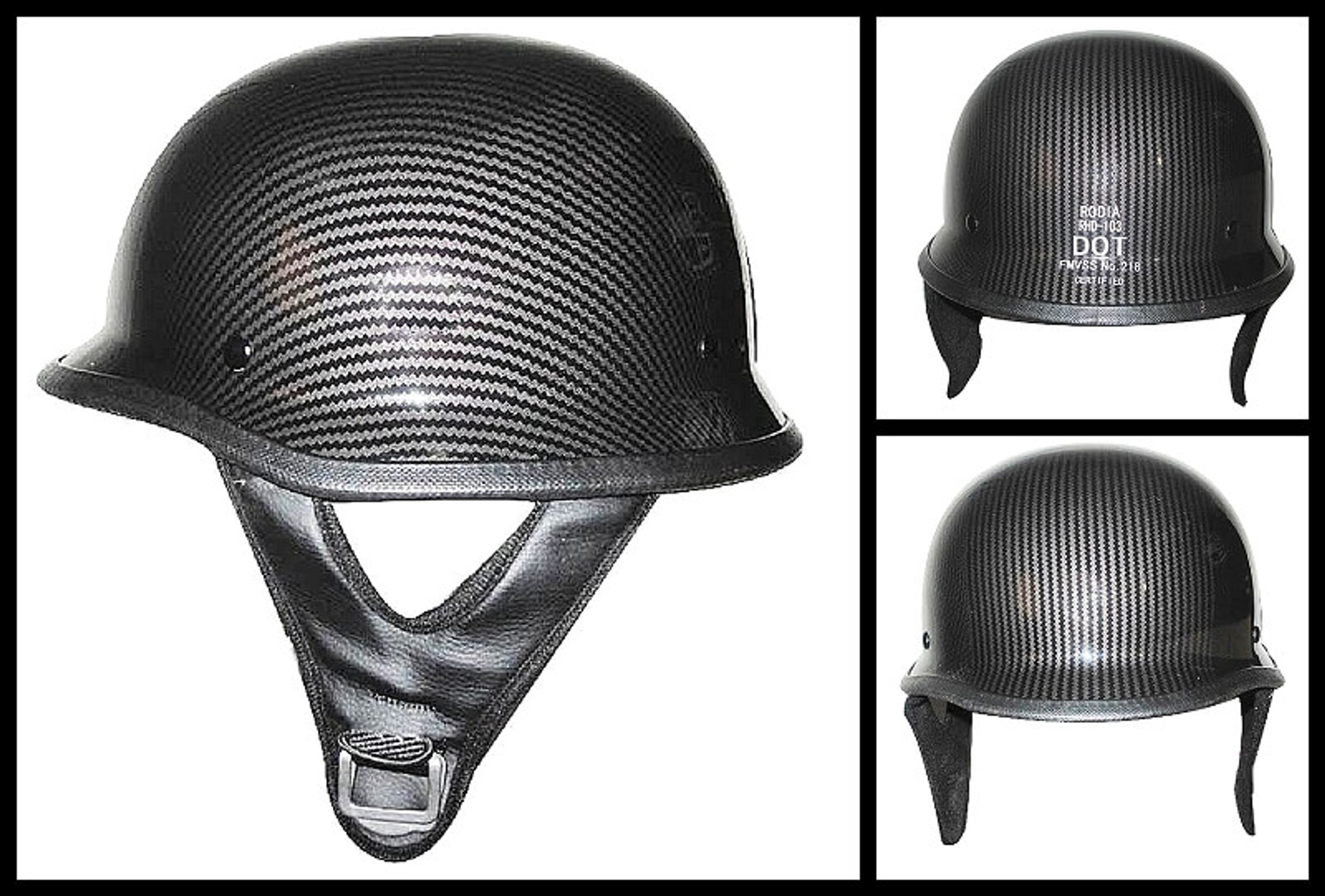 DOT Leopard Shorty Motorcycle Helmet