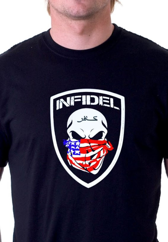 T-shirt Personnalisable AMERICAN INFIDEL - Fabriqué Aux USA, Tailles S à 5XL, Coton, Neuf Sans étiquettes