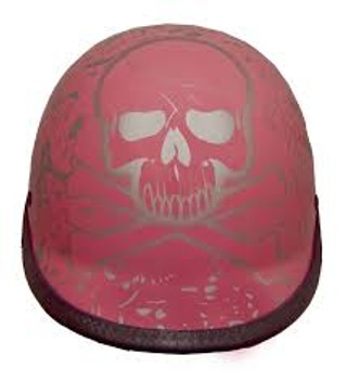 BoneYard Pink Polo Jockey Novelty Motorcycle Helmet