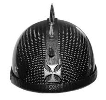 1037 Motorcycle Helmet Maltese Cross Spike Strip Mohawk 1037 Motorcycle Helmet Maltese Cross Spike Strip Mohawk