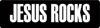 Jesus Rocks Motorcycle Helmet Sticker