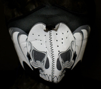 Skull Wings Neoprene Half Face Mask