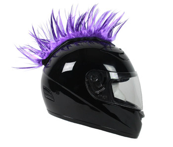 Purple Motorcycle Helmet Mohawk