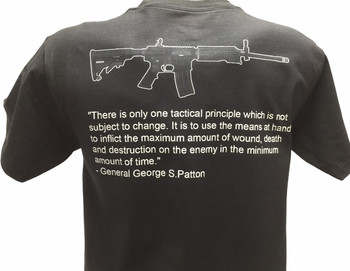 General George Patton Quote w/AR-15 T-Shirt
