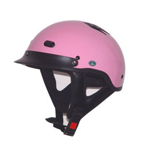 Women's Motorcycle Helmets - Open Face - Pink Glitter - Leather Bound Online