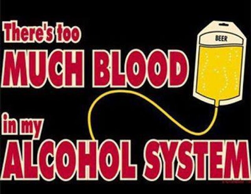 There's too Much Blood in My Alcohol System