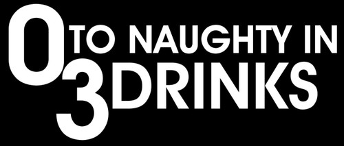 0 to Naughty in 3 Drinks Motorcycle Helmet Sticker