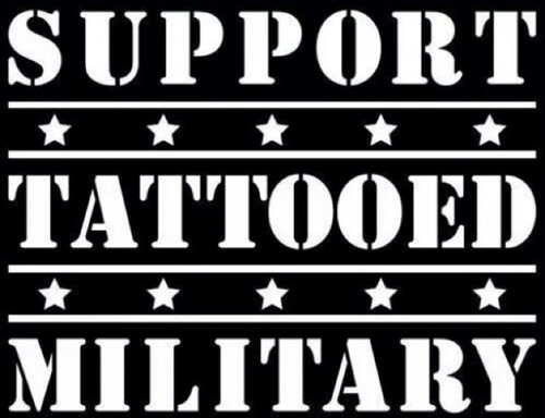 Support Tattooed Military Shirt