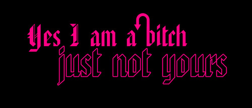 Yes I am a bitch, just not yours Motorcycle Helmet Sticker