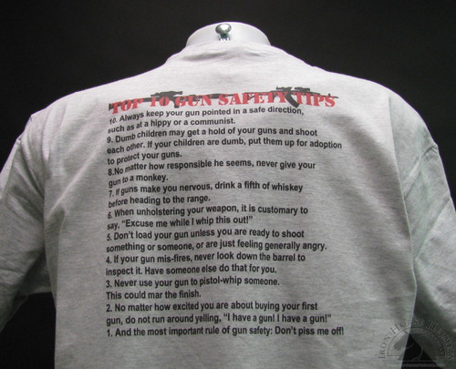 Top 10 Gun Safety Tips Shirt