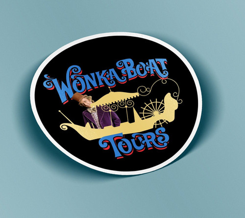Wonka Boat Tours Sticker - Gene Wilder Sticker