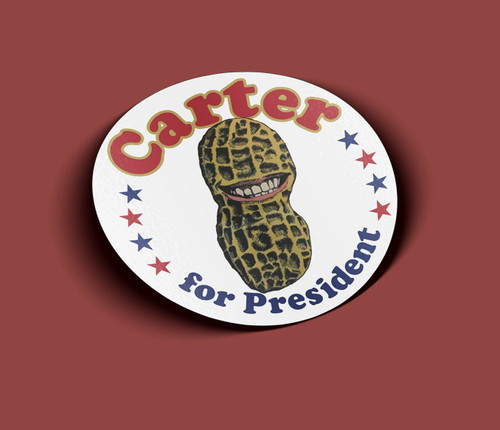 Carter for President Sticker- Jimmy Carter Sticker - Jimmie Carter Peanut