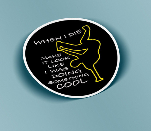 When I Die Make it Look Like I Was Doing Something Cool Sticker