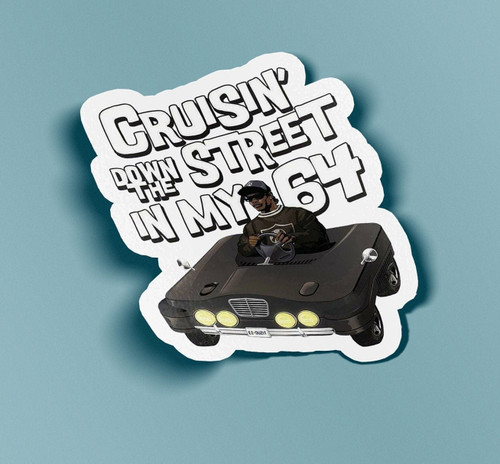 Eazy E Sticker - Cruisin Down the Street in my 64 Sticker