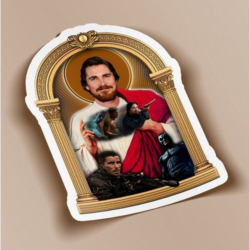 Saint Christian Bale Sticker