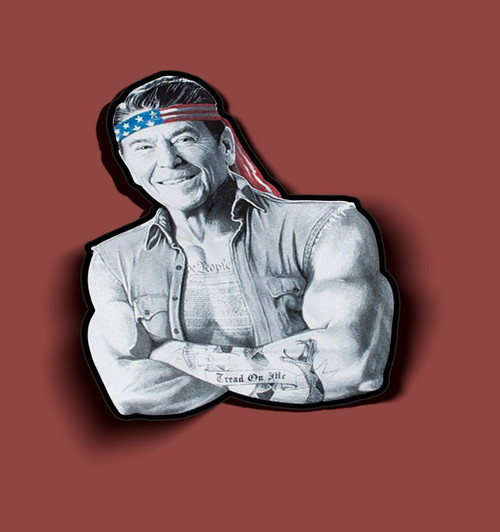 Ronald Reagan Stickers Ronald ReaGUN Sticker