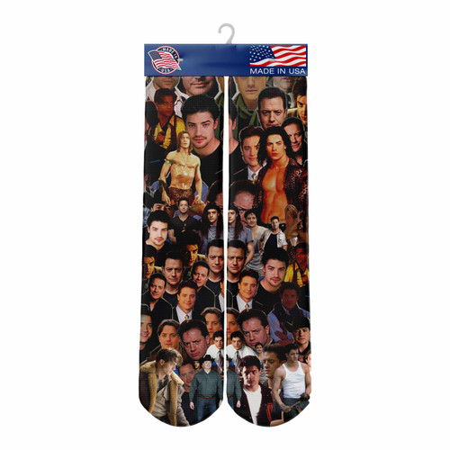 Brendan Fraser Socks Brendan Fraser Collage Socks