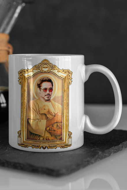 Saint Robert Downey Jr Mug  - Robert Downey Jr Coffee Cup