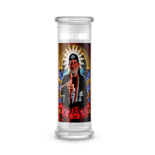 Saint Willie Nelson Candle Willie Nelson Prayer Candle