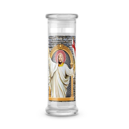 Saint Dwayne Johnson Prayer Candle Saint Dwayne Johnson Candle