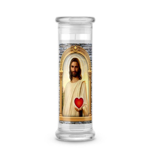 Saint Jesus Candle - Jesus Christ Bodega Candle - Jesus Christ Candle