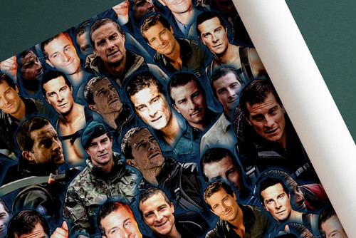 Bear Grylls Wrapping Paper - Custom Wrapping Paper - Bear Grylls Gift Wrap