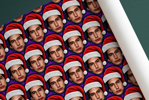 Adam Driver Wrapping Paper - Christmas Wrapping Paper - Adam Driver Christmas Gift Wrap