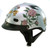 Ladies Silver Rose Motorcycle Helmet