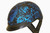 DOT Matte Bone Yard Blue Shorty Motorcycle Helmet