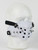 Punk Rivet White Leather Half Face Mask