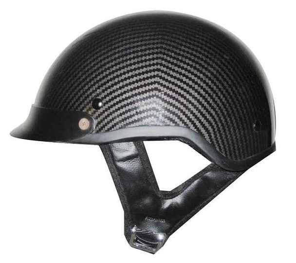 DOT Carbon Fiber Look Shorty Motorcycle Helmet