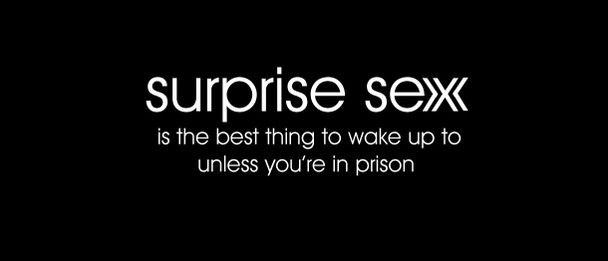 Surprise sex is the best thing to wake up to, unless you’re in prison Motorcycle Helmet Sticker