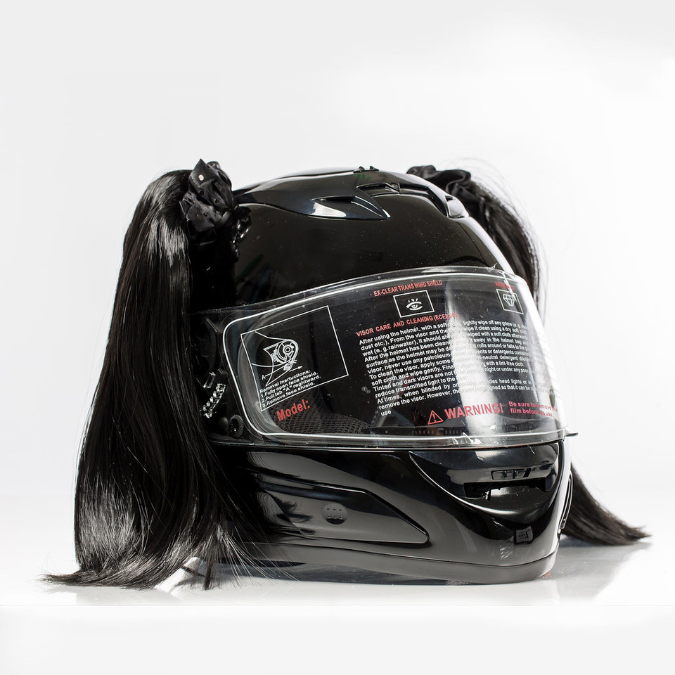 motorcycle helmet pigtails Helmet Pigtail & Ponytails