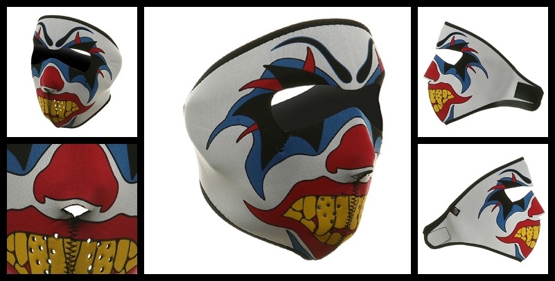 Clown motorcycle face mask