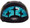 Blue Cross DOT Shorty Motorcycle Helmet front