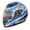 DOT Full Face Graphic RZ80 Blue Motorcycle Helmet