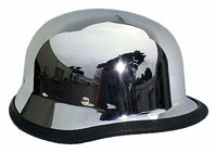 Chrome German Novelty Motorcycle Helmet 