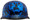 Blue German Motorcycle Helmet