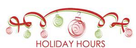 Holiday Hours