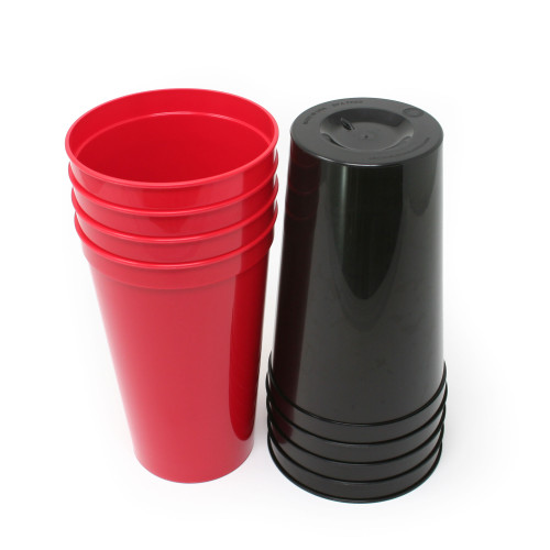 Chainplus Unbreakable Reusable Plastic Kids Cups, Assorted Colors, 5.6 oz Plastic Cups, Set of 12, Purple