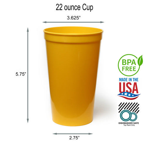 Rolling Sands 22 oz Reusable Plastic Cups with Lids, 10 Pack, USA Made  Black Tumblers; Includes 10 Reusable Straws; Dishwasher Safe 