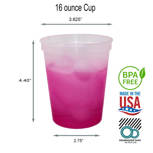 CSBD Stadium 16 oz. Plastic Cups, 10 Pack, Blank Reusable Drink Tumblers  for Parties, Events, Market…See more CSBD Stadium 16 oz. Plastic Cups, 10