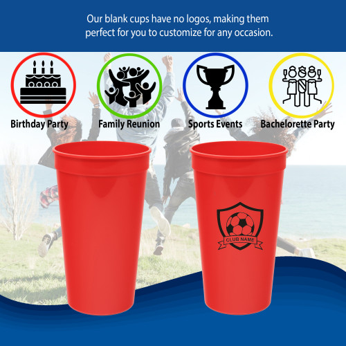 Rolling Sands 16 Oz. Reusable Plastic Stadium Cups with Lids, 6 Pack, USA  Made Tumblers and Lids, In…See more Rolling Sands 16 Oz. Reusable Plastic