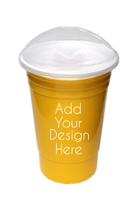 Reusable Party Cup with Lid, Double Wall Insulated, BPA-Free, Made in USA