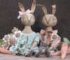 The Hunny Bunnies Primitive Cloth Animal Doll Pattern (PDF Download) by  Annie Beez