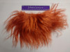 Tibetan Lamb for Doll Hair - Fire Orange - 6" by 2.25" -  #19