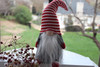 Winter Holiday Plush Gnome with Red and White Hat - Handmade - 13-14"