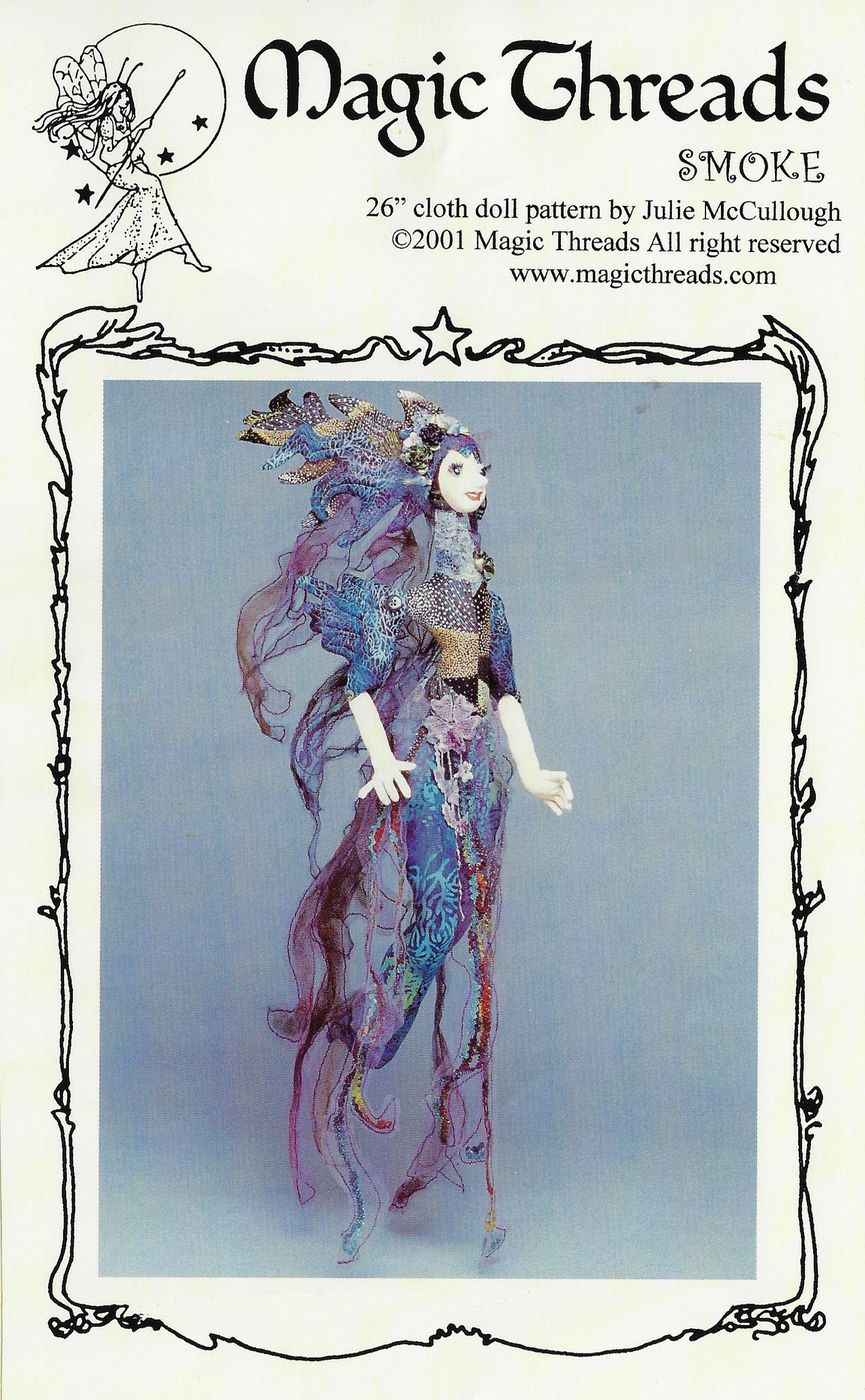 Smoke - Cloth Doll Sewing Pattern by Julie McCullough