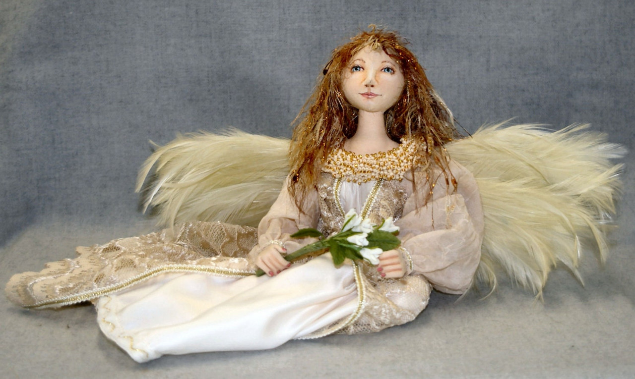 Angel Cloth Design Seated Angel, Cloth Doll Sewing Pattern (PDF Download) by Judy Skeel